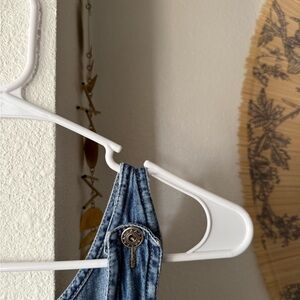 Chic Denim Overall Romper with Button Accent